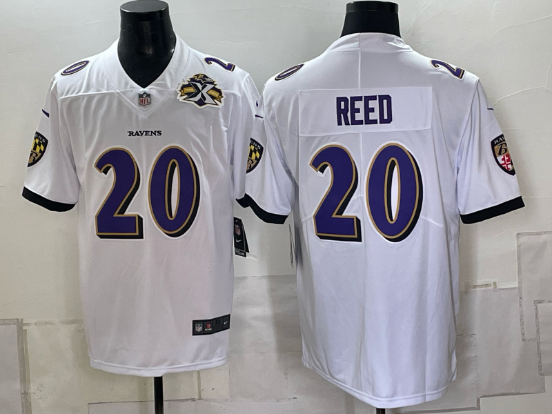 Men Baltimore Ravens #20 Reed white Nike 2026 NFL Jersey 1005005